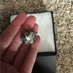 Sterling Silver rainbow, moonstone Pendant